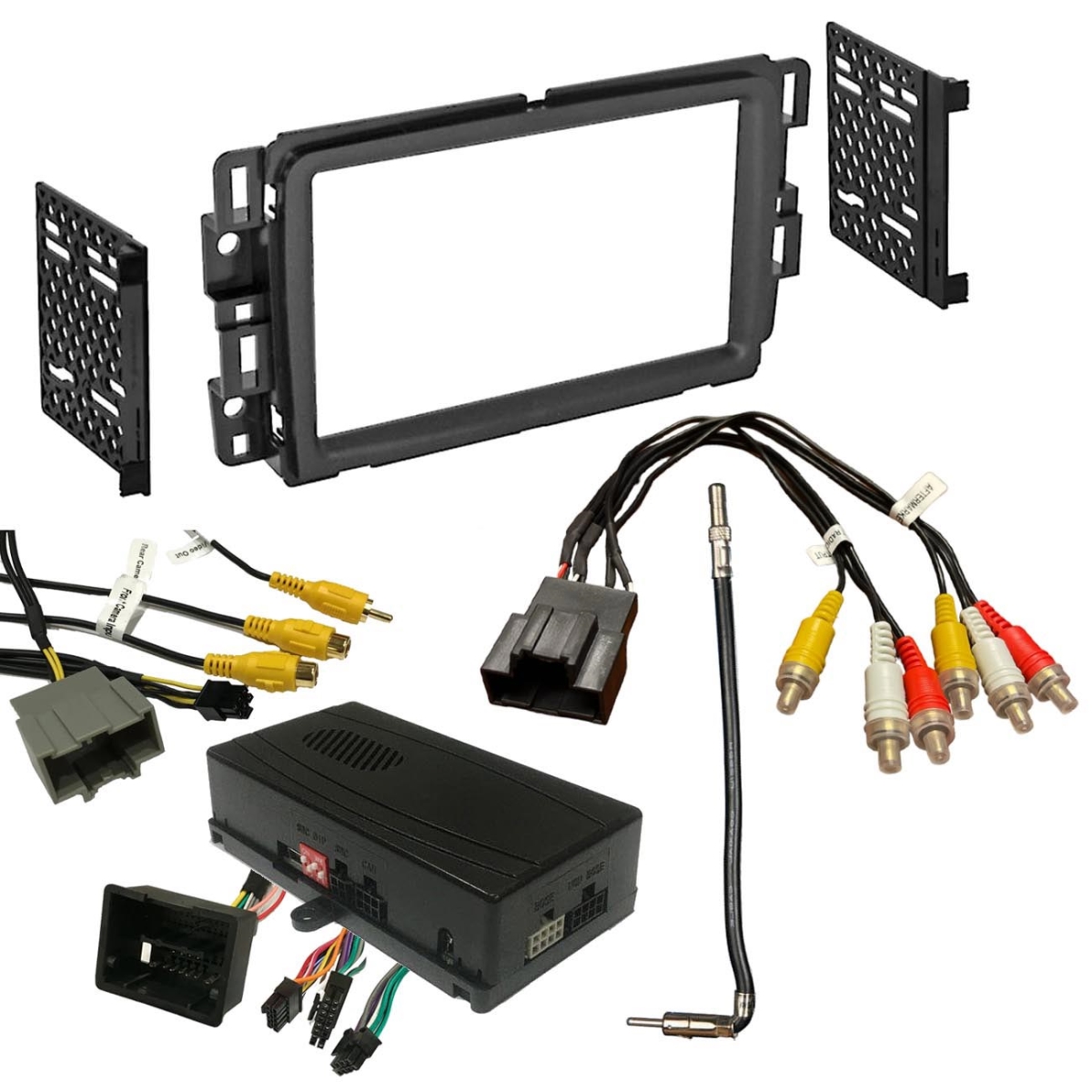 Picture of Crux DKGM16W OnStar Radio Replacement Interface with SWC Retention Video Switcher & D. Din Dash Kit