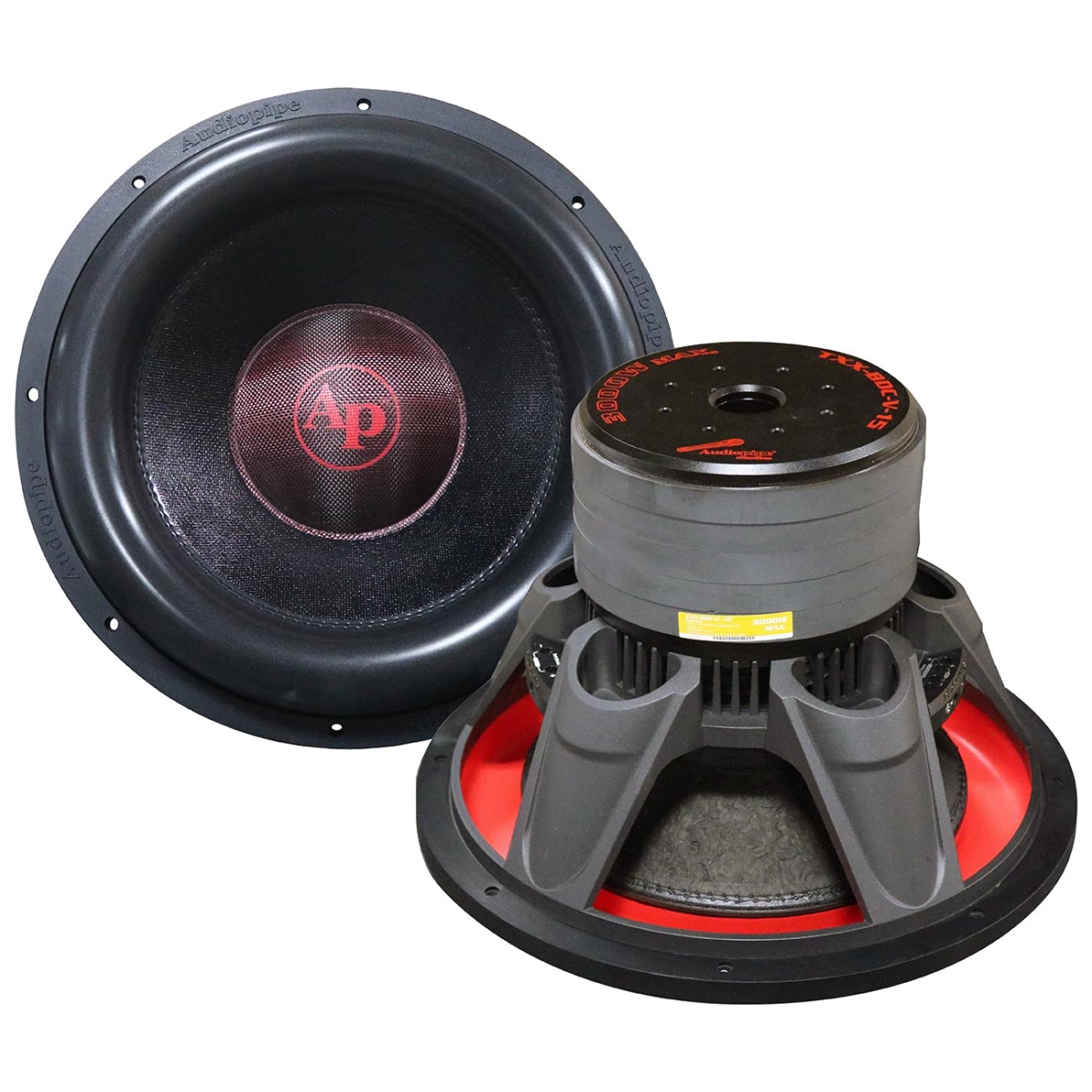 Picture of Audiopipe TXXBDCV15 15 in. Woofer with 1500W RMS & 3000W Max Dual 4 Ohm Voice Coils