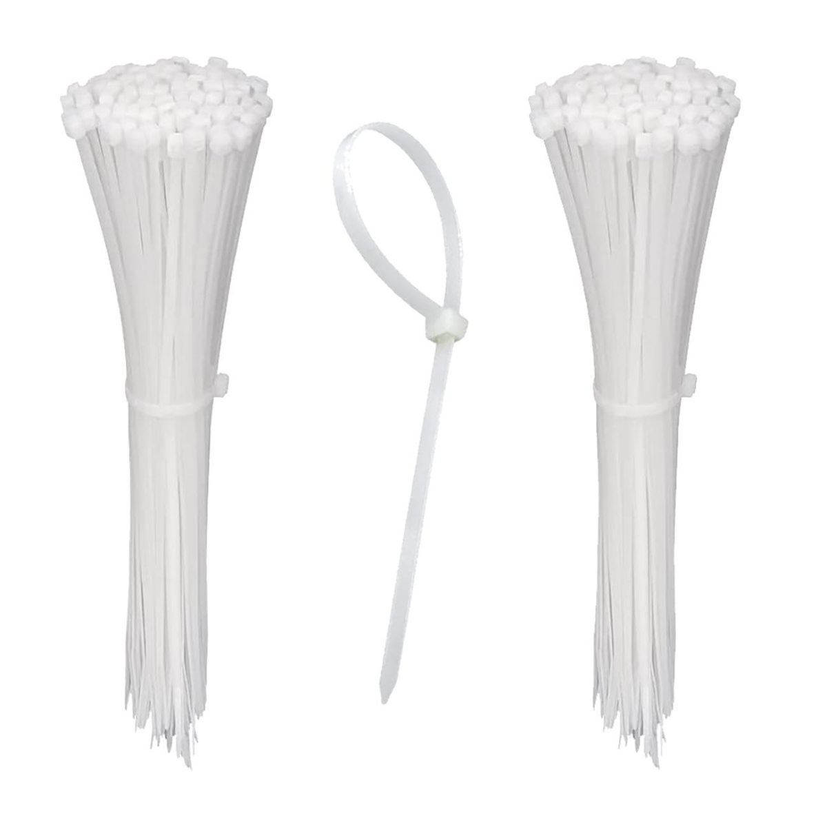 ISCT8 8 in. Installation Solution Nylon Wire Ties - Cable Tie Type, White - 100 Count
