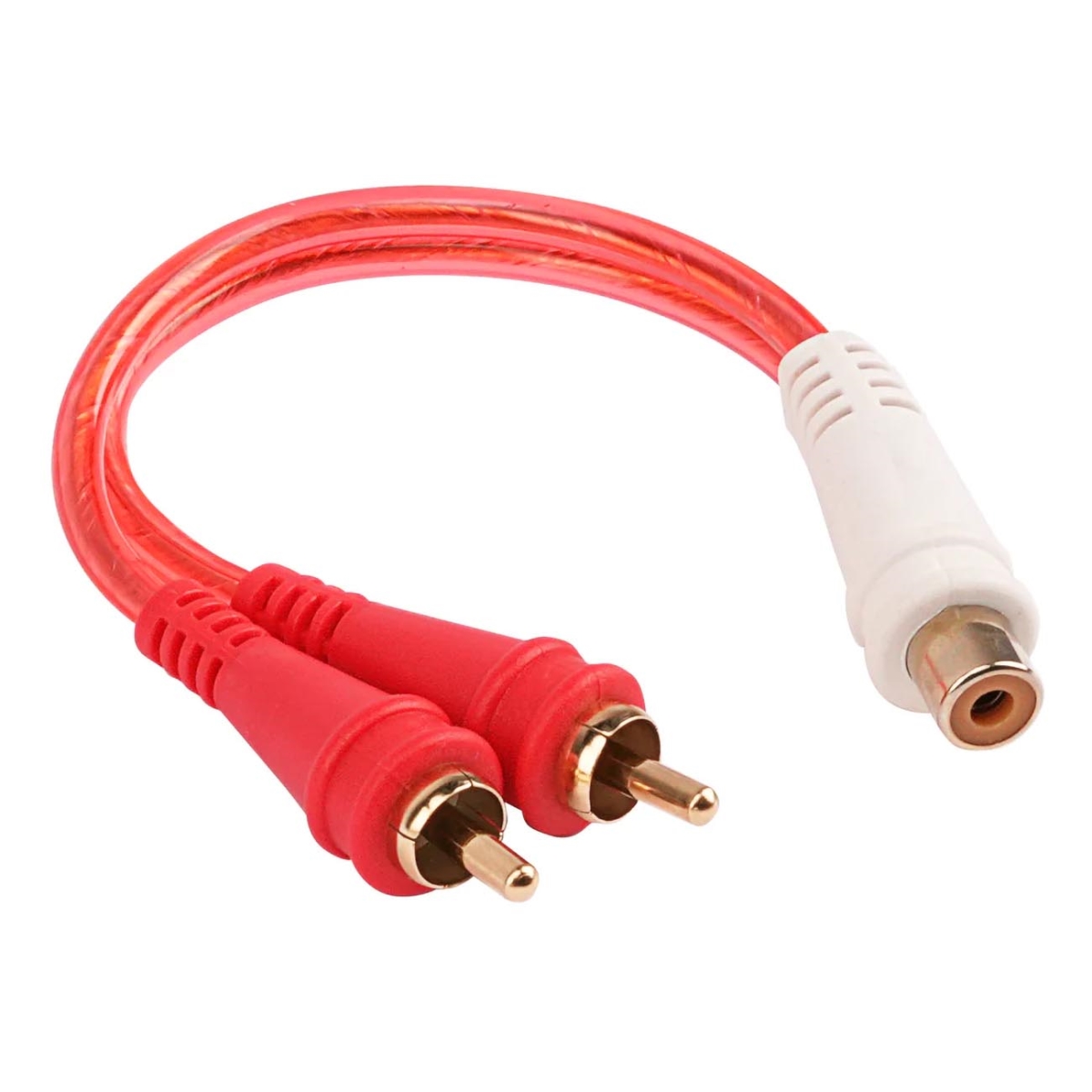 BMVGYF2M 6 in. Oxygen Free 1F-2M Y-Splitter RCA Cable