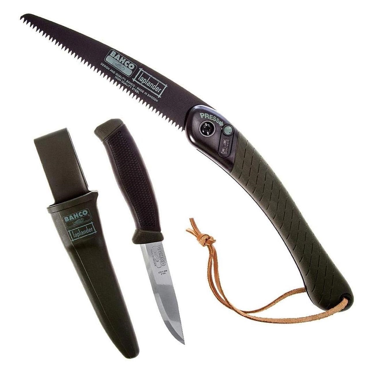 BAHLAPKNIFE Foldable Saw & Knife Laplander Set with Dual-Component Handle - 2 Piece