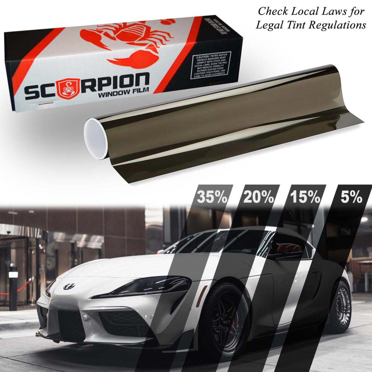 CP5B24 Window Tint Carbon Plus Series 2-Ply 5 Percent Roll - 24 in. x 100 ft.