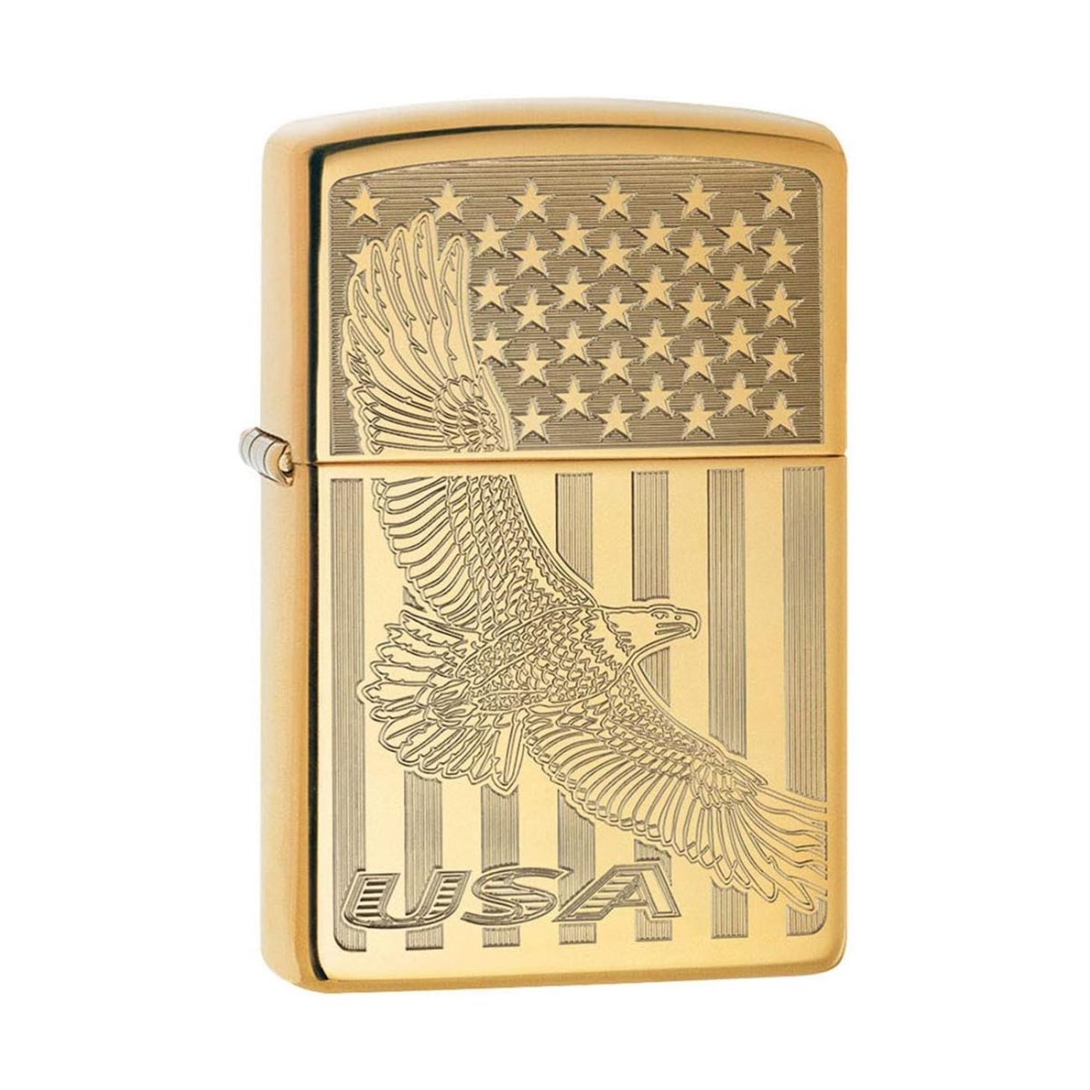 254BAE400046 254BUSA Flying Eagle 80744 Windproof Lighter - Flying Eagle Engraved, High Polish Brass