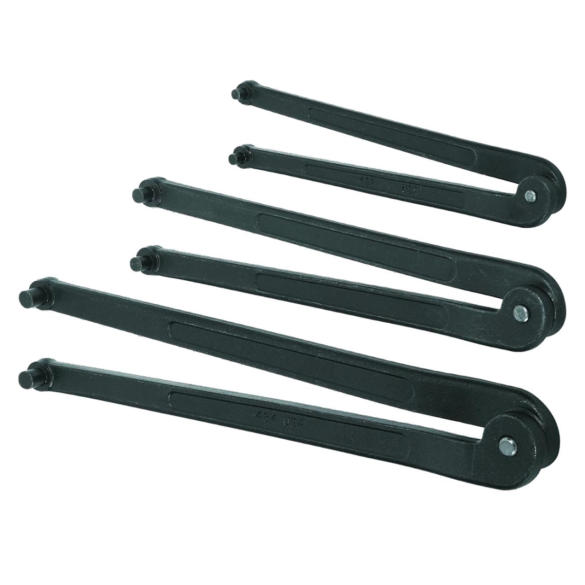 JHWWS483 Adjustable Face Spanner Wrench Set for Locknuts & Retaining Rings - 3 Piece