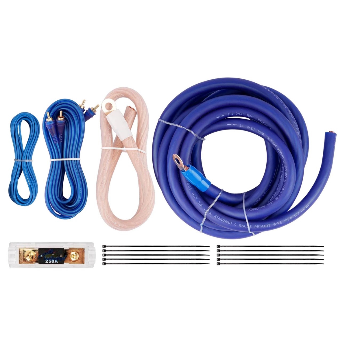 PKV3000PS 0 Gauge Amplifier Wiring Kit - 3000 Watts