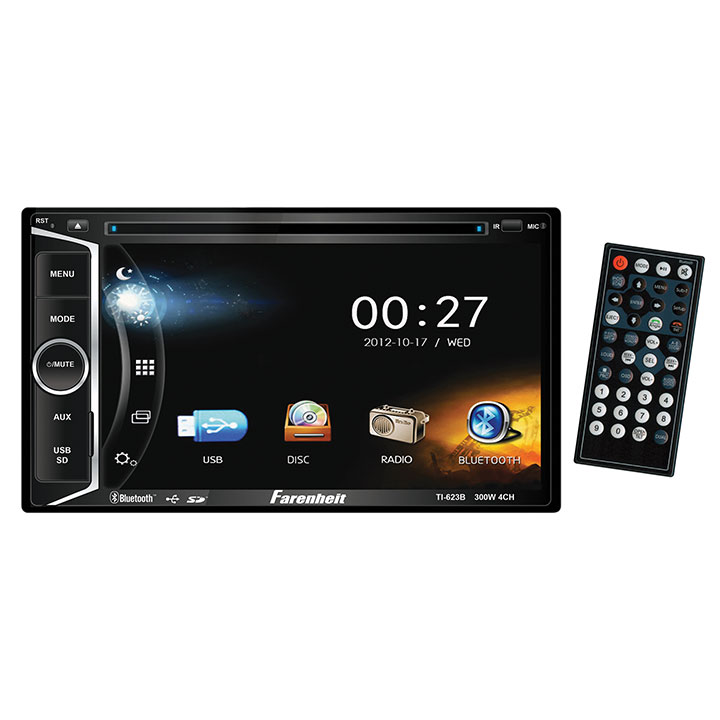 Picture of Power Acoustik TI623B Farenheit D.Din AM & FM 6.2 in. Touchscreen with DVD & BT