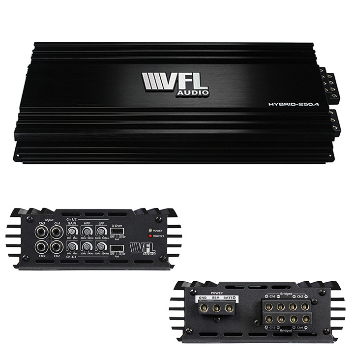 Picture of American Bass VFLHYBRID2504 1000 watt 4 Channel VFL Audio Hybrid Amplifier
