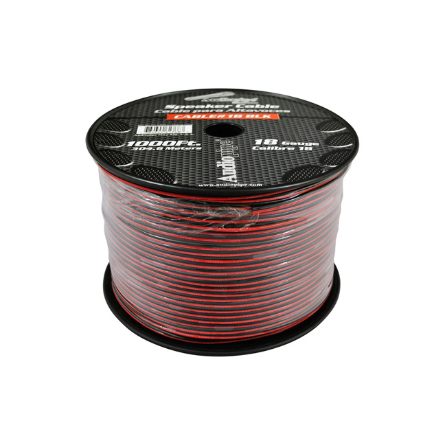1000 ft. 18 Gauge Speaker Cable Red & Black