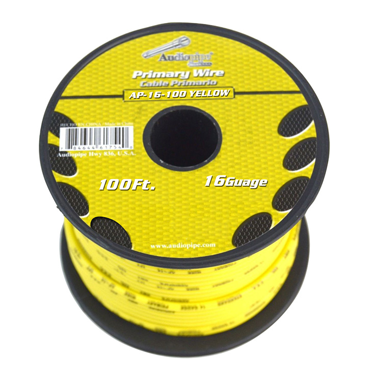 Picture of Audiopipe AP16100YW 100 ft. 16 Gauge Primary Wire&#44; Yellow