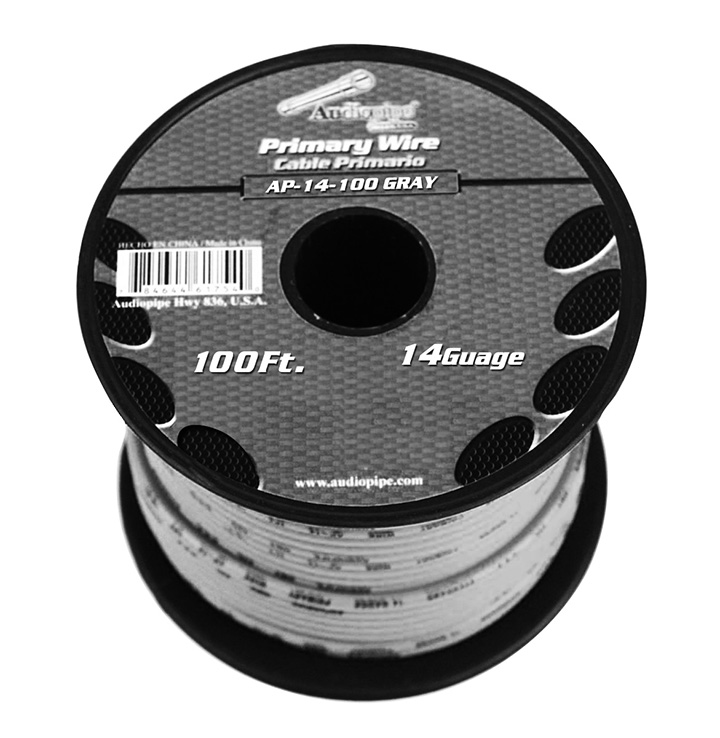 Picture of Audiopipe AP14100GY 100 ft. 14 Gauge Primary Wire&#44; Gray