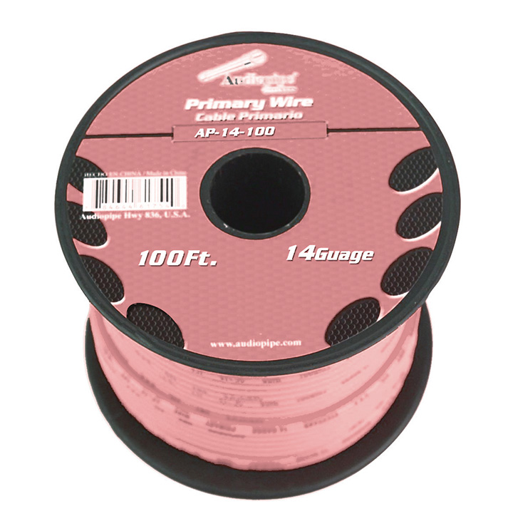 Picture of Audiopipe AP14100PK 100 ft. 14 Gauge Primary Wire, Pink
