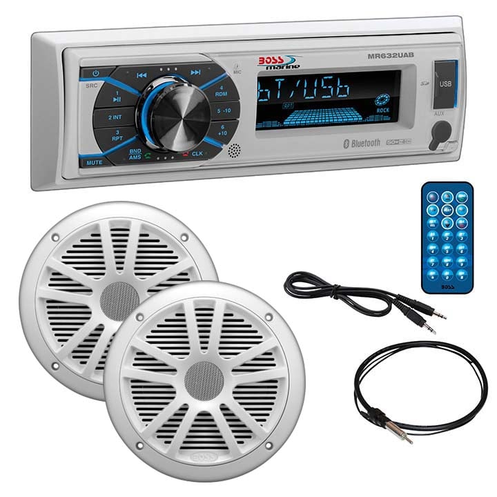 Boss Audio  Marine Single Din Media Receiver with Bluetooth Pair 6.5 in. Speakers Antenna Aux -  Boss Audio Systems Inc, BO659710