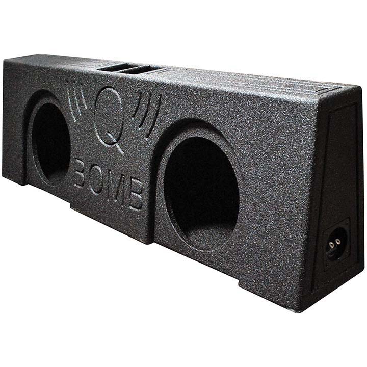 10 in. Qbomb Dual Vented Empty Box Behind Seat Mount