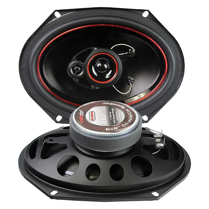 Picture of Audiopipe CSL6803R 6 x 8 in. Redline Speaker 3-Way, PP Electroplate Cone - 300W