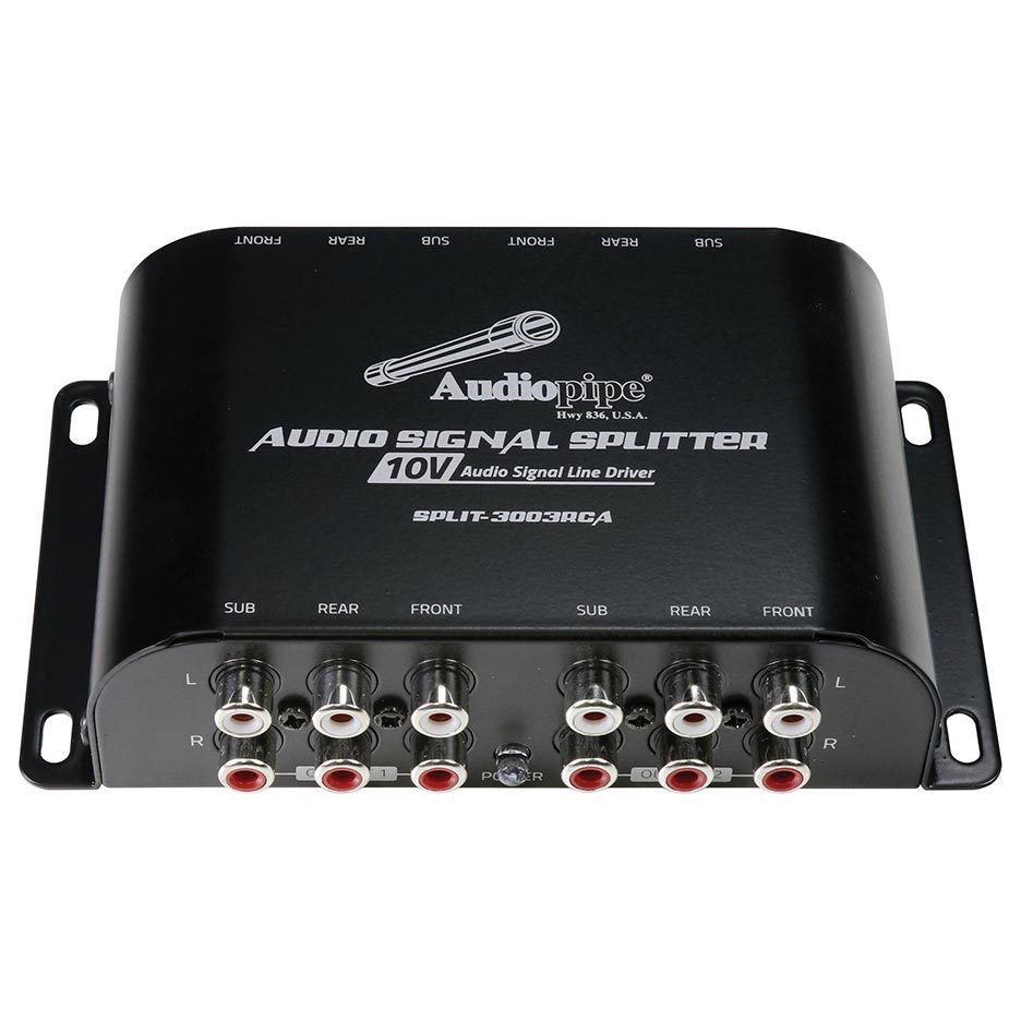 Picture of Audiopipe SPLIT3003RCA Multi-Audio Amplifier 3 RCA outputs with bulit in 10V line driver