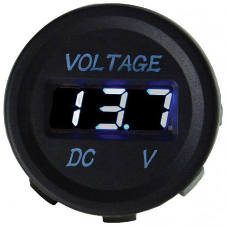 ISLDDVS12 Digital Voltmeter Socket Blue LED Display