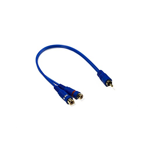 SSIBY2F 2 Female to 1 Male Y Interconnect Cable, Blue