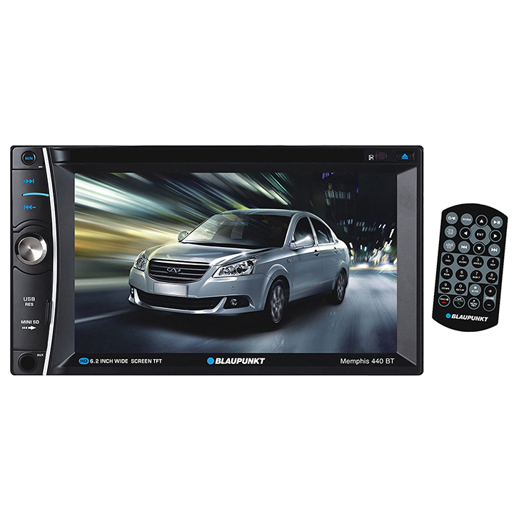 Picture of Blaupunkt MEMPHIS440BT Double Din DVD & CD Receiver with 6.2 in. Touch Screen & Bluetooth