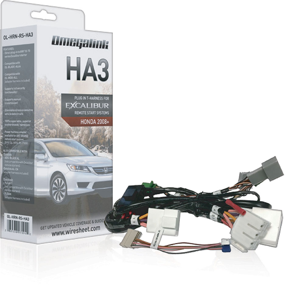 OLHRNRSHA3 Omegalink Plug & Play Harness Covers for 2008-Up Acura & Honda Standard Key