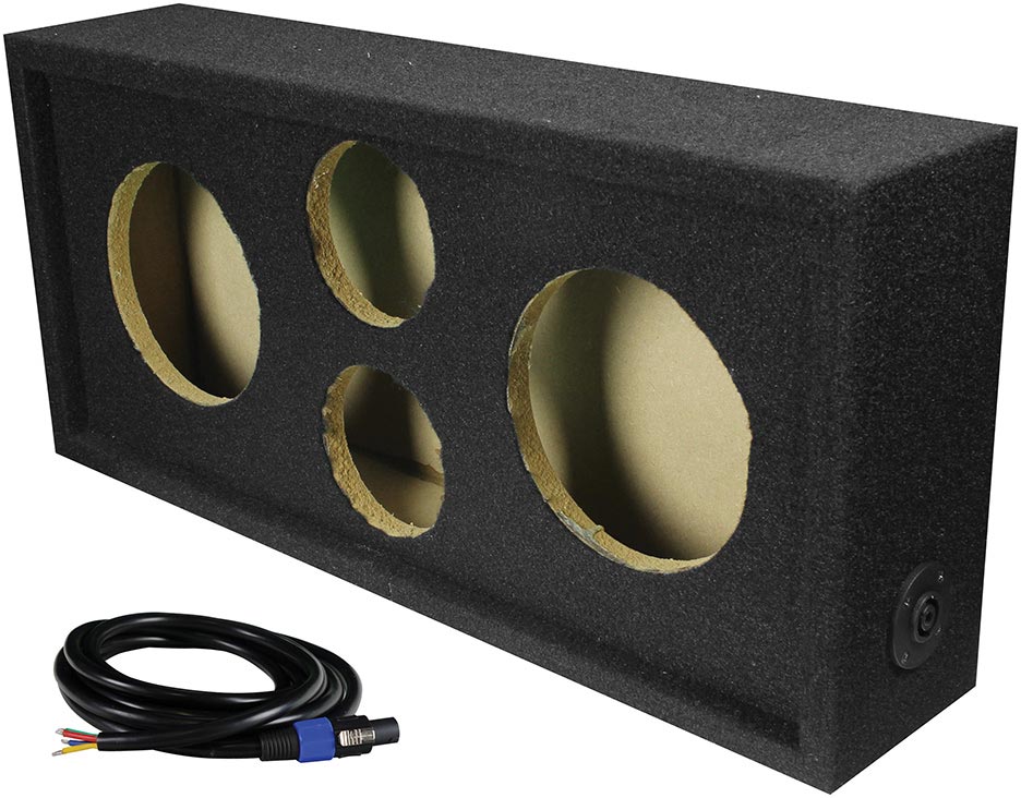 Picture of Qpower CH101S Full Range Empty Box Holds 2 - 6.5 in. & 2 - Super Tweeter with Speakon Connection & Cable