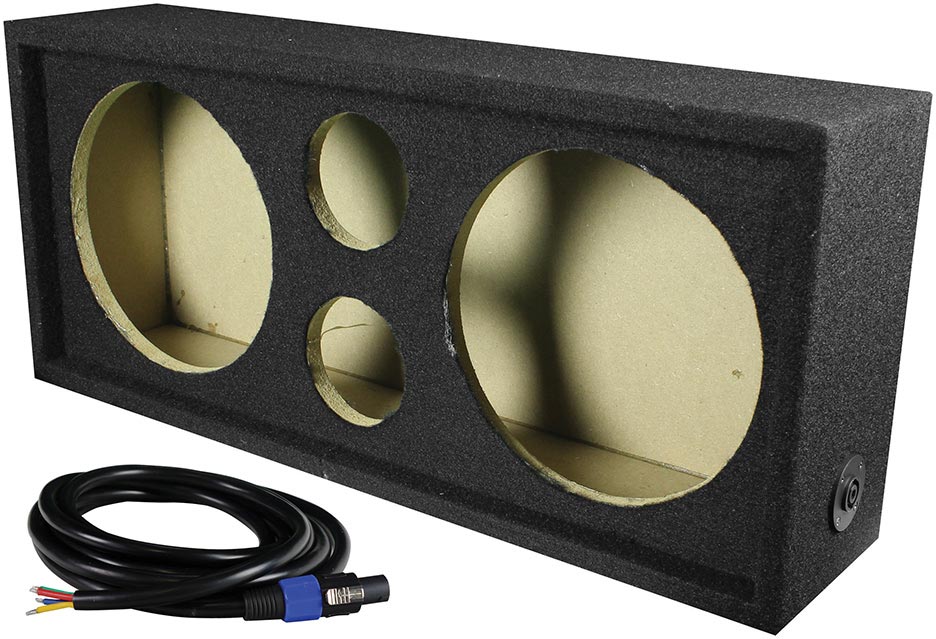 Picture of Qpower CH103S Full Range Empty Box Holds 2 - 10 in. & 2 - Super Tweeter with Speakon Connection & Cable