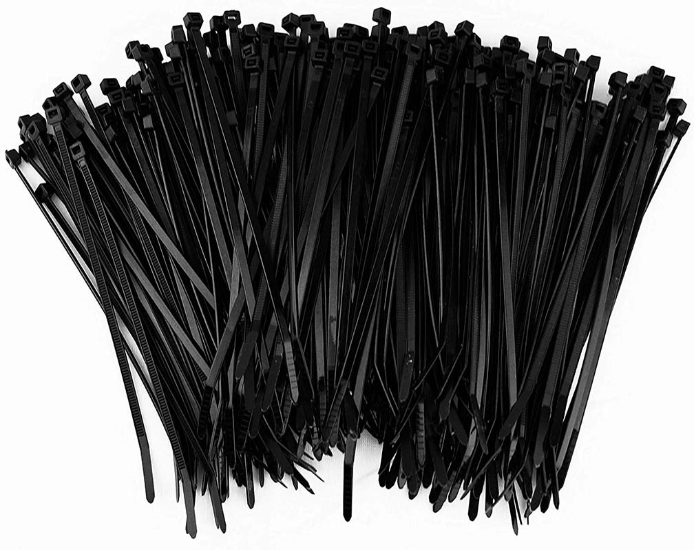 6 in. Cable Wire Ties - Black - 1000 Piece