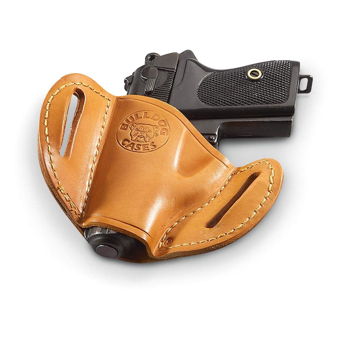 Picture of Bulldog MLTL Large Right Hand Tan Molded Leather Belt Slide Holster