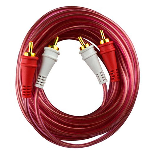3 ft. Audiopipe OFC Clear Installer Series RCA Cable