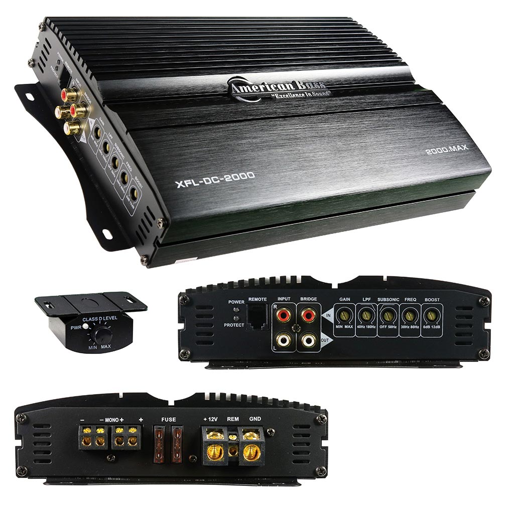 Picture of American Bass XFLDC2000 Micro D Class 2000 watt Max Mono Block Amplifier