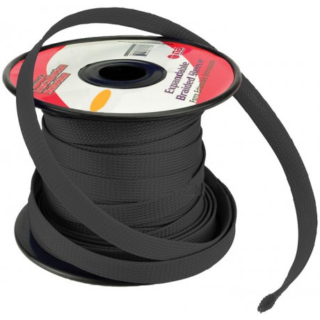 ISBR10M100BK 0.37 in. Installation Solution Expandable Braided Sleeve - Black