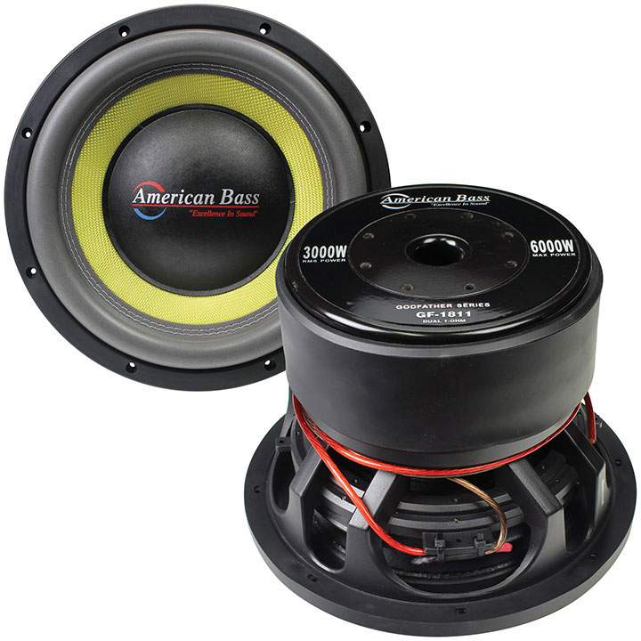 Picture of American Bass GF1811 18 x 4 in. 400 oz Godfather Voice Coil Dual Magnet - 1 ohm