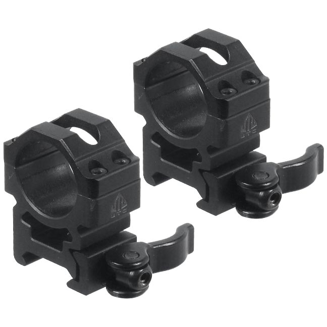 Picatinny QD Rings - Anodized Matte Black - 1 in. - 2 Piece - Precision Machined