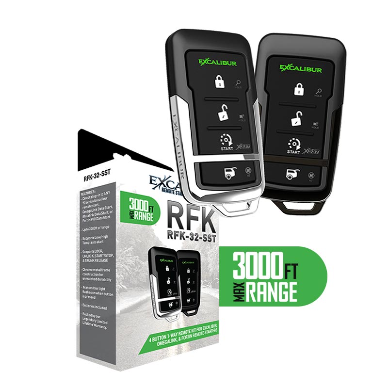 Picture of Excalibur Alarms RFK32SST 4-Button 1-Way Remote Kit for Omegalink &amp; Fortin Remote Starters