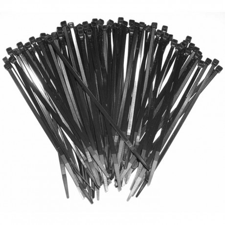 15 in. Black Wire Ties - 100 Piece