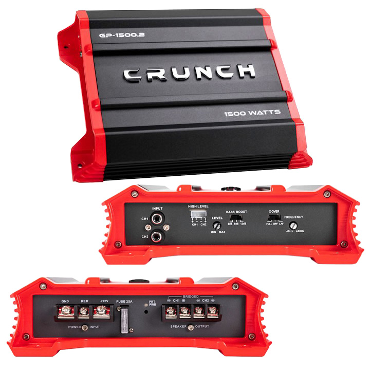 1500W Ground Pounder Two Channel Car Audio Amplifier