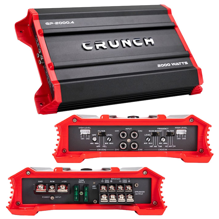2000W Ground Pounder Four Channel Car Audio Amplifier