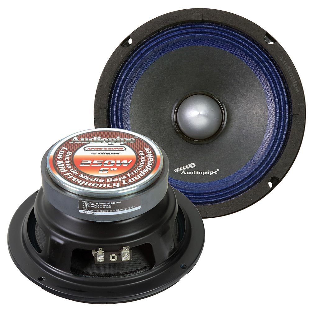 Picture of Audiopipe APMB620PM 6 in. 250W Max Each Low Mid Frequency Loudspeaker
