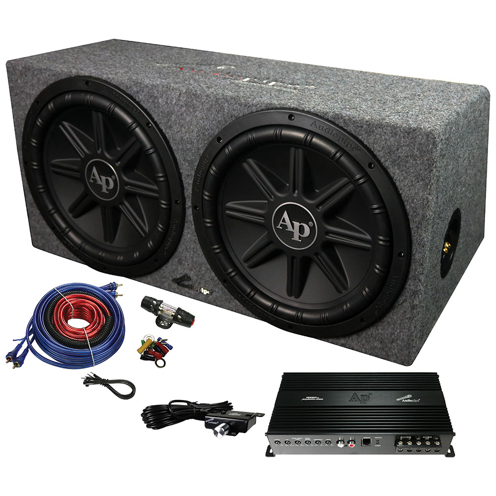 Picture of Audiopipemap APSB12212PX 12 in. Dual Subwoofer Enclosure Bass Package