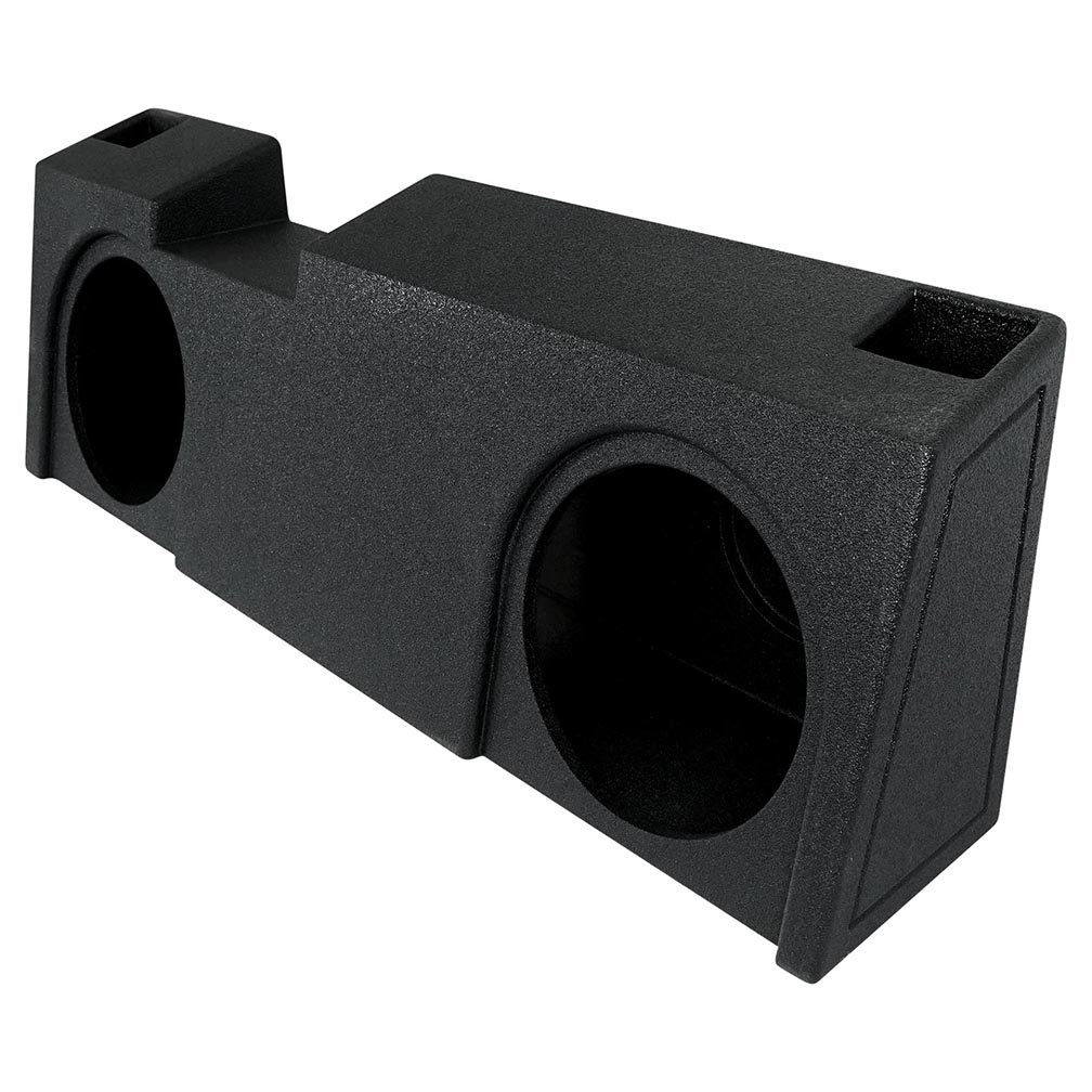 QBOMB Crew Cab & Double Cab 19-UP Dual 12 Empty Woofer Box for Chevy & GMC