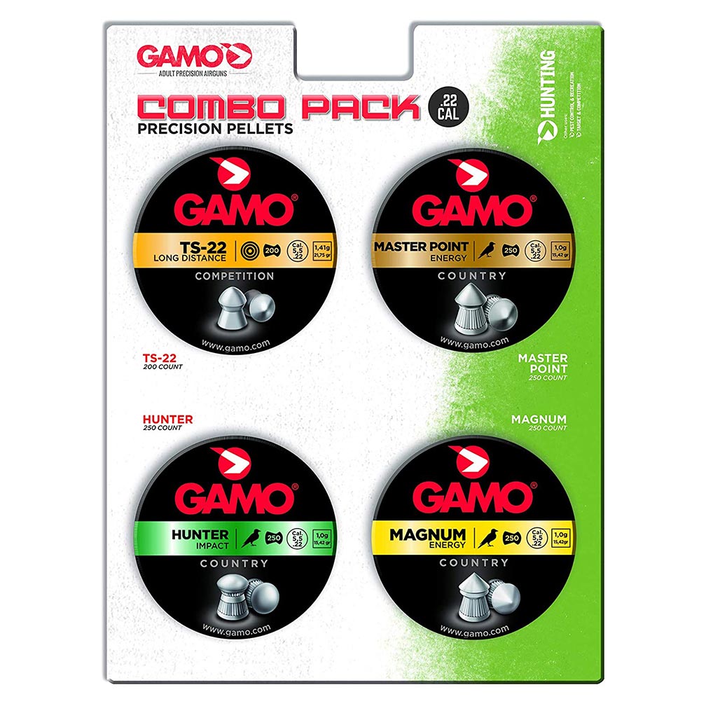 0.22 Caliber Pellet Assorted Combo Pack - 950 Count