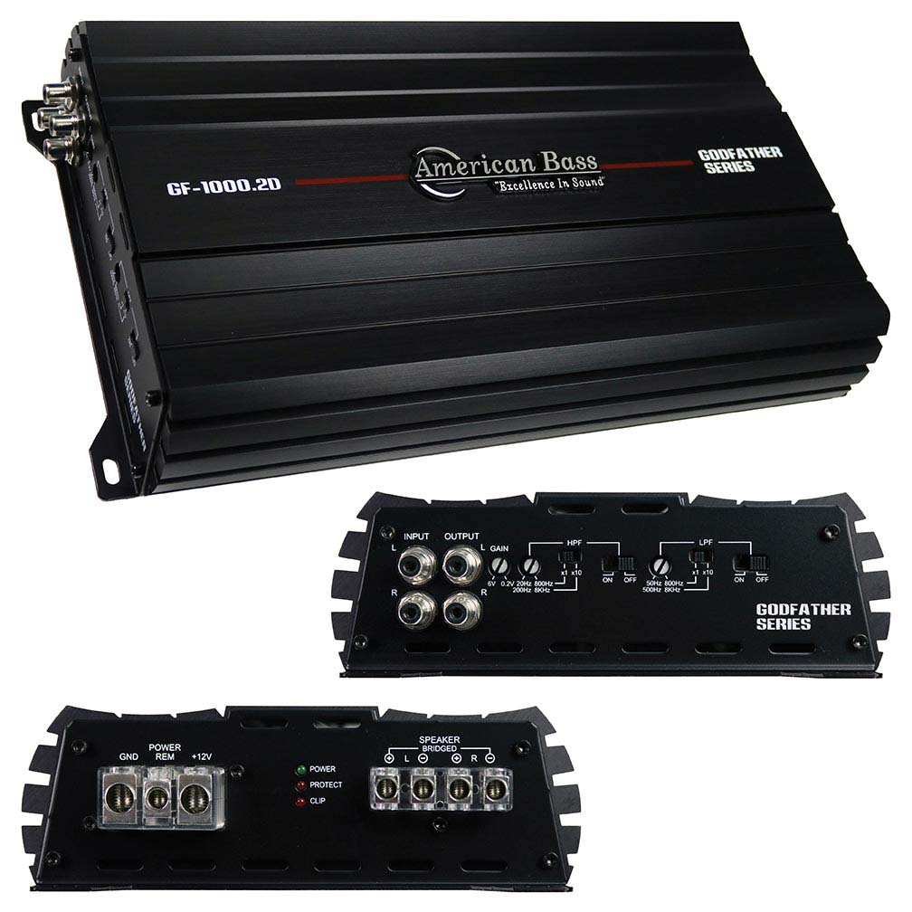 Picture of American Bass GF10002D 1240W RMS Godfather 2CH Amplifier