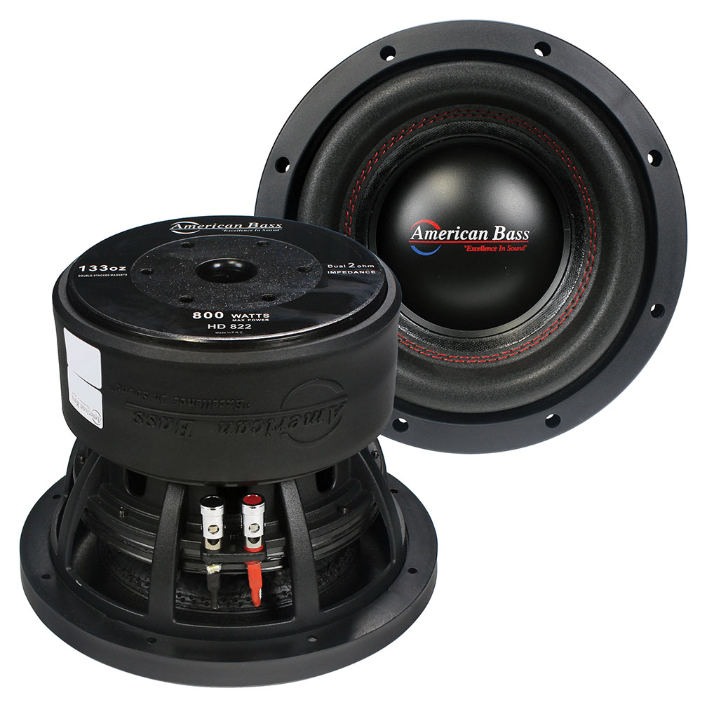 Picture of American Bass HD822 8 in. Woofer 400W RMS & 800W Max Dual 2 Ohm Voice Coil
