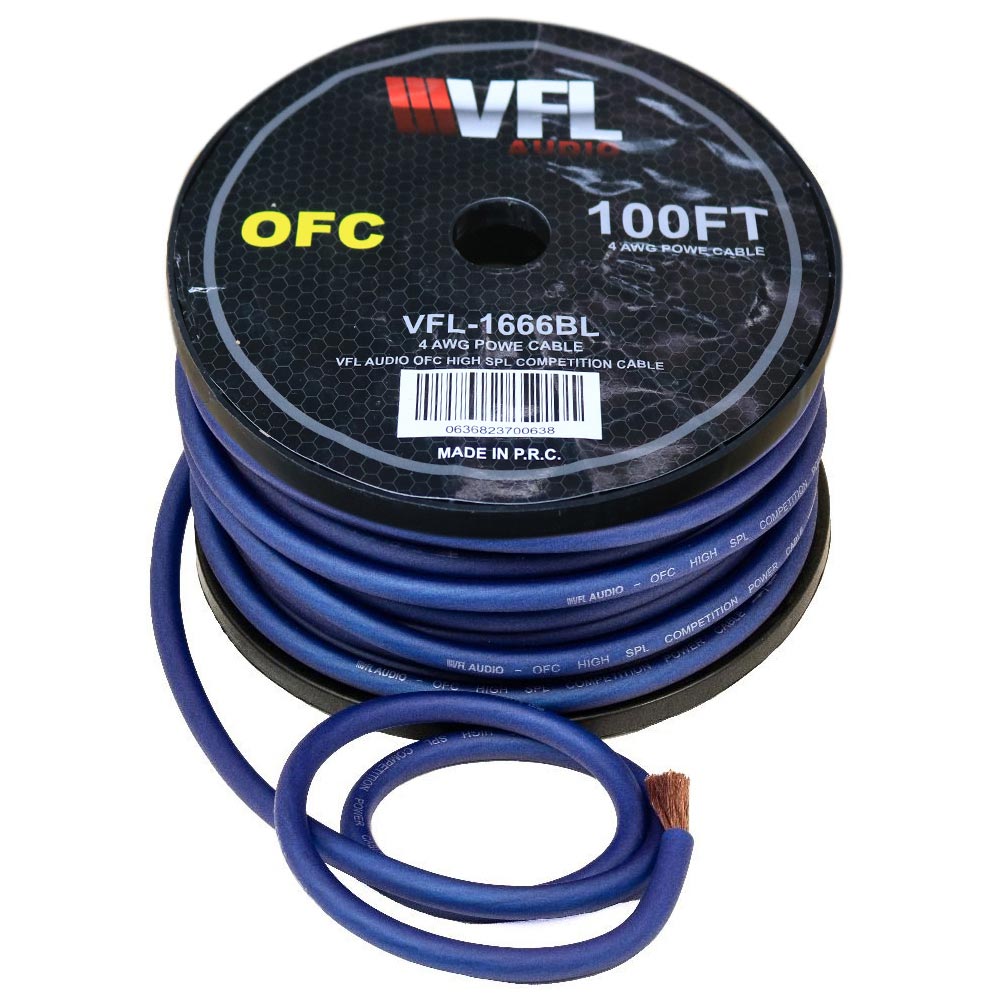 Picture of American Bass VFL1666BL 4 Gauge 100 ft. VFL Power Wire OFC&#44; Blue