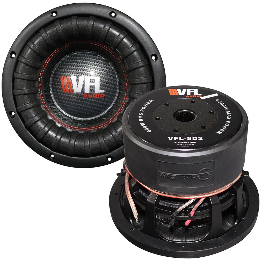 Picture of American Bass VFL8D2 8 in. VFL 1200W 2 Ohm DVC Competition Woofer