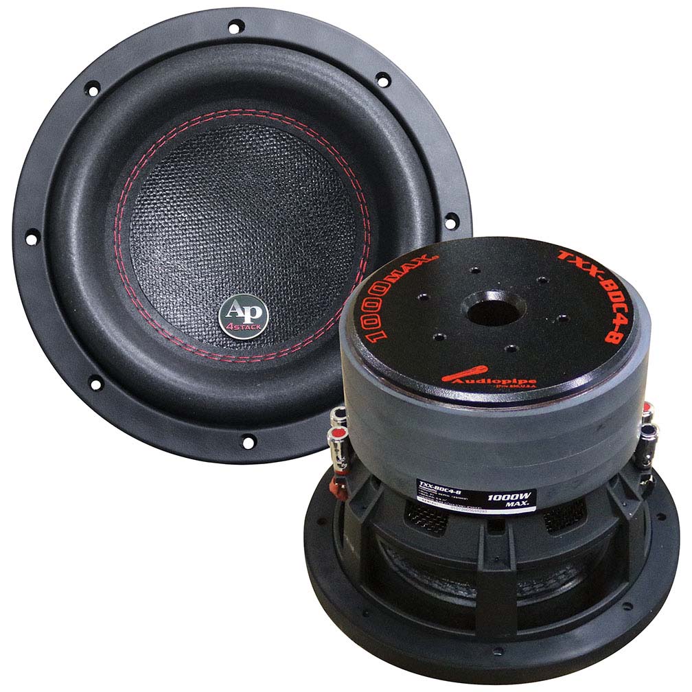 Picture of AudioPipe TXXBDC48 8 in. Woofer 500W RMS & 1000W Max Dual 4 Ohm Voice Coil