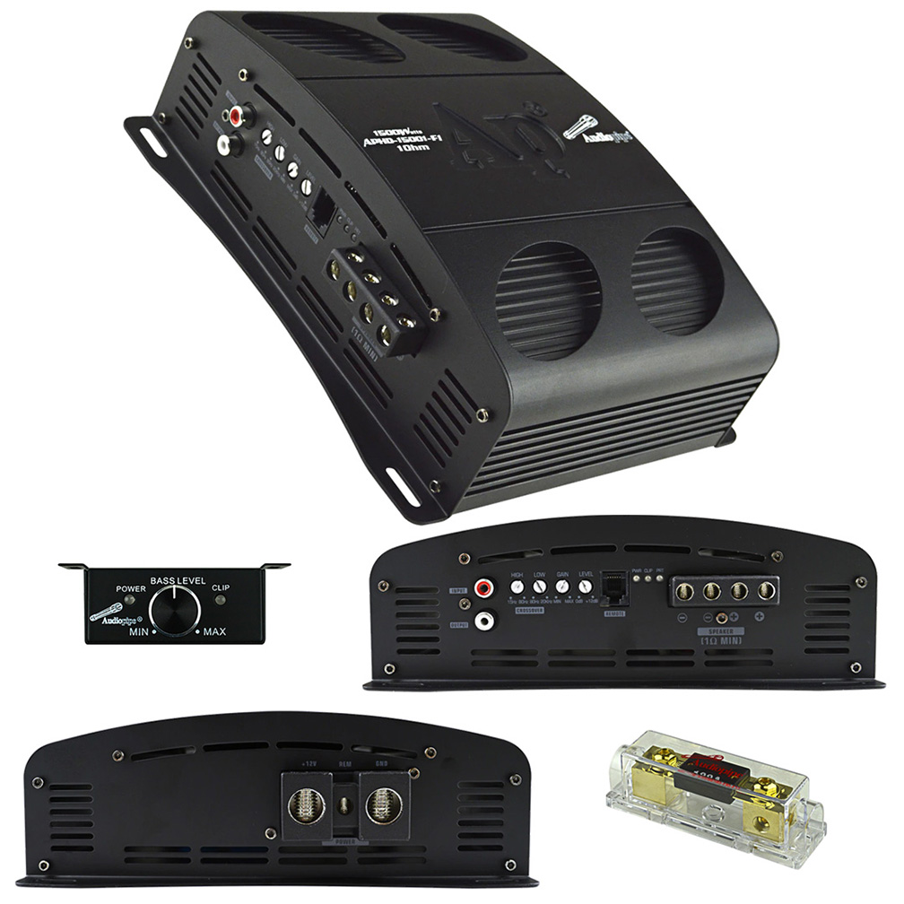 Picture of AudioPipe APHD15001F1 1500W Class D Full Bridge High Power Amplifier Mono 1 ohm Stable