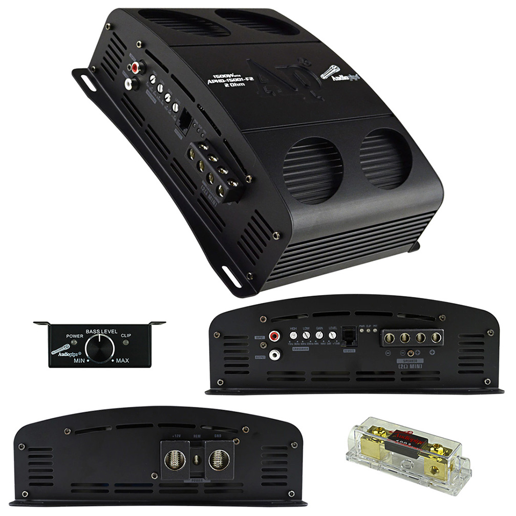 Picture of AudioPipe APHD15001F2 1500W Class D Full Bridge High Power Amplifier Mono 2 ohm Stable