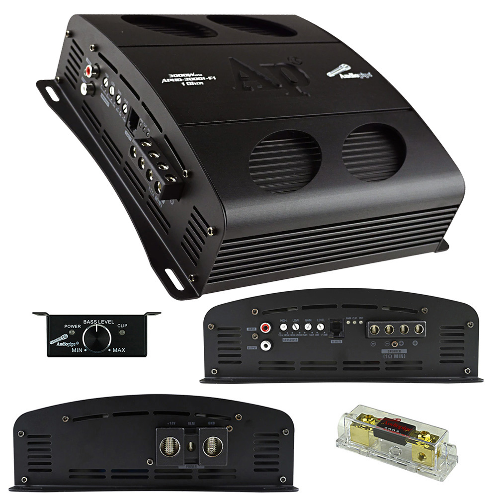 Picture of AudioPipe APHD30001F1 3000W Class D Full Bridge High Power Amplifier Mono 1 ohm Stable