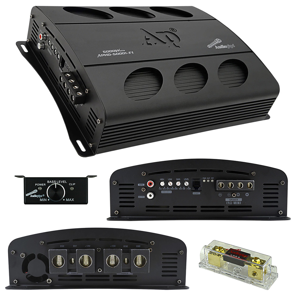 Picture of AudioPipe APHD50001F1 5000W Class D Full Bridge High Power Amplifier Mono 1 ohm Stable