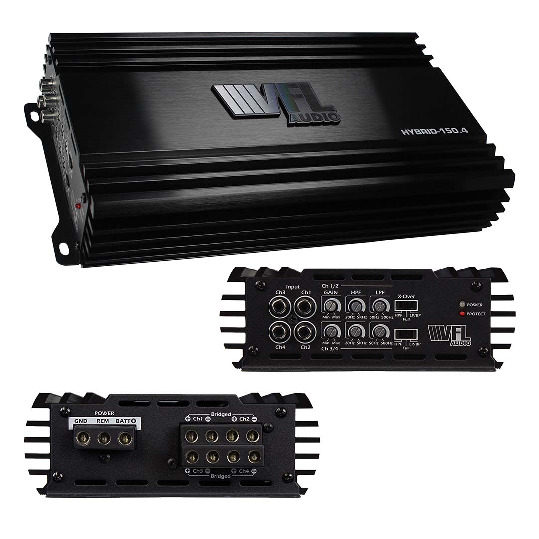 Picture of American Bass VFLHYBRID1504 600W RMS VFL Audio 4 Channel Amplifier